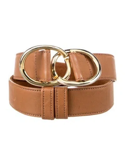 Pre-owned B-low The Belt Leather Waist Belt In Brown