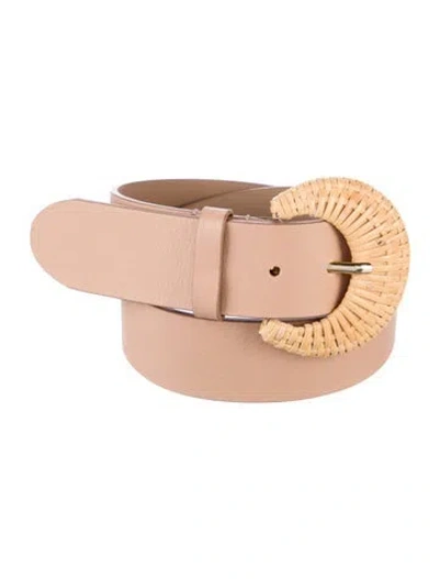 Pre-owned B-low The Belt Leather Waist Belt In Neutral
