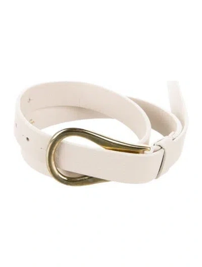 Pre-owned B-low The Belt Leather Waist Belt In Neutral