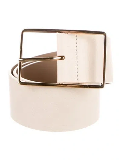 Pre-owned B-low The Belt Leather Waist Belt In Neutral