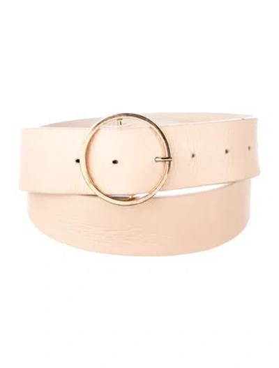 Pre-owned B-low The Belt Leather Waist Belt In Neutral