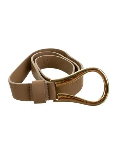 Pre-owned B-low The Belt Leather Waist Belt In Neutrals