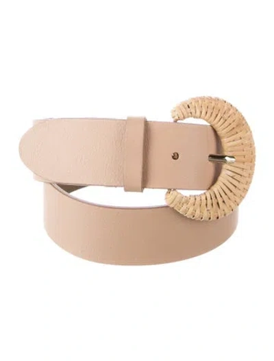 Pre-owned B-low The Belt Leather Waist Belt In Neutrals