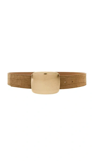 B-low The Belt Leighton Croco Suede Belt In Brown