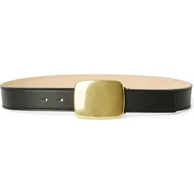 B-low The Belt Leighton Leather Belt In Black Brass
