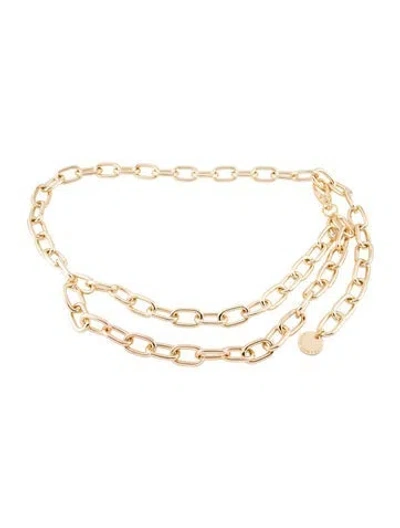 Pre-owned B-low The Belt Metal Waist Belt In Gold