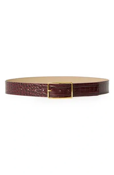 B-low The Belt Milla Croc Embossed Leather Belt