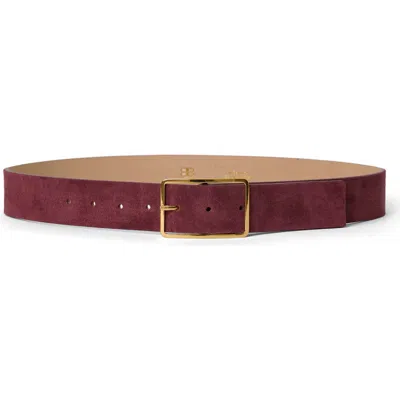 B-low The Belt Milla Suede Belt In Bordeaux Gold