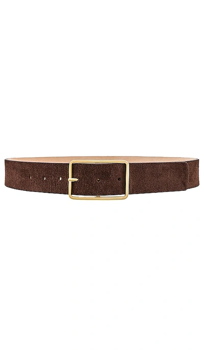 B-low The Belt Milla Suede Belt In Chocolate & Gold