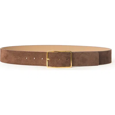 B-low The Belt Milla Suede Belt In Chocolate Gold