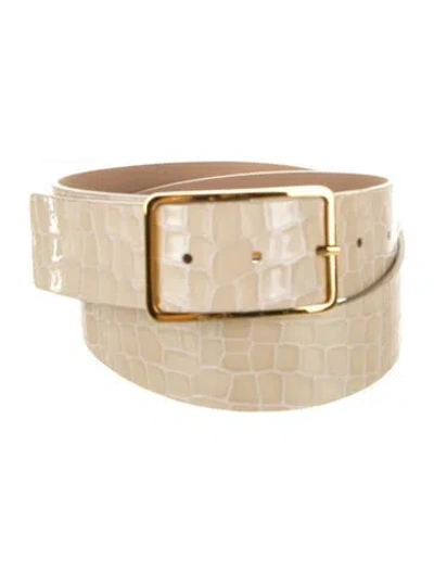 Pre-owned B-low The Belt Patent Leather Belt In Neutral