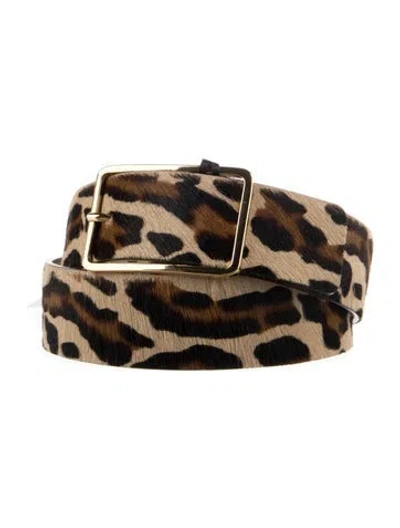 Pre-owned B-low The Belt Ponyhair Belt In Neutral