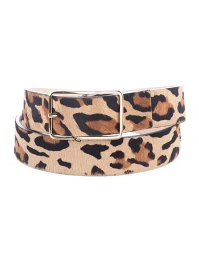 Pre-owned B-low The Belt Ponyhair Belt W/ Tags In Neutrals