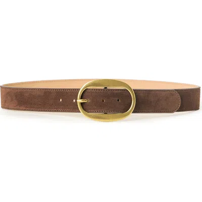 B-low The Belt Sierra Suede Belt In Chocolate Brass