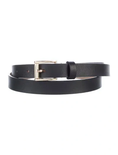 Pre-owned B-low The Belt Skinny Leather Belt In Black