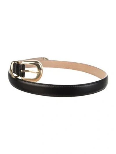 Pre-owned B-low The Belt Skinny Leather Belt In Black
