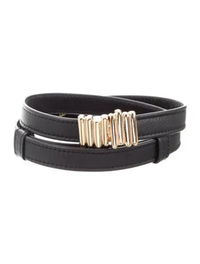 Pre-owned B-low The Belt Skinny Leather Belt Kit In Black