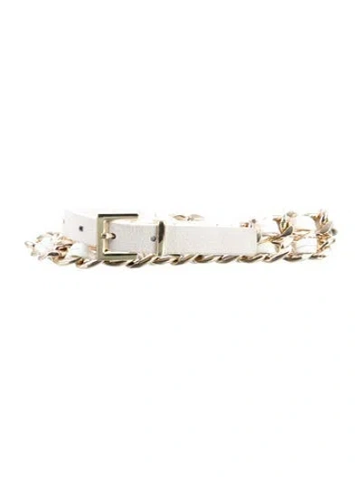 Pre-owned B-low The Belt Skinny Leather Belt In Multi