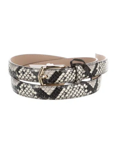 Pre-owned B-low The Belt Skinny Leather Belt W/ Tags In Black