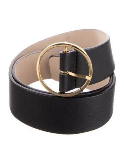 Pre-owned B-low The Belt Skinny Leather Waist Belt In Black