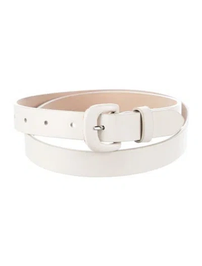Pre-owned B-low The Belt Skinny Leather Waist Belt In White