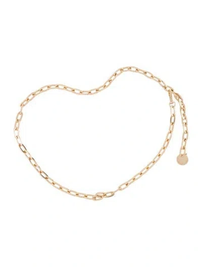 Pre-owned B-low The Belt Skinny Metal Chain-link Belt In Gold