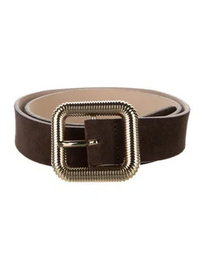 Pre-owned B-low The Belt Suede Belt In Brown
