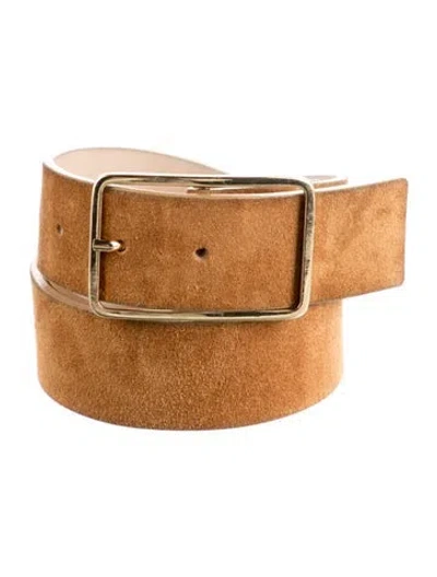 Pre-owned B-low The Belt Suede Belt In Brown