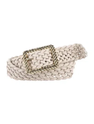 Pre-owned B-low The Belt Suede Belt In Grey