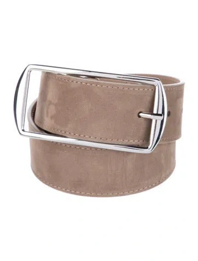 Pre-owned B-low The Belt Suede Belt W/ Tags In Neutral