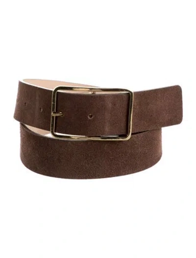 Pre-owned B-low The Belt Suede Waist Belt In Brown