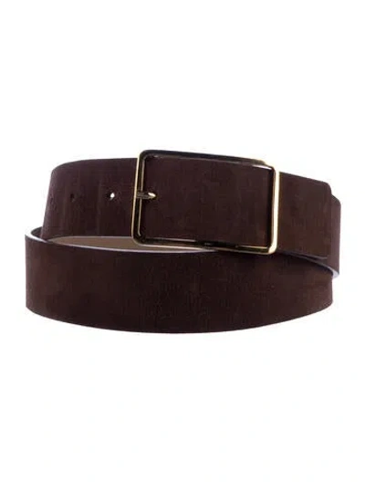 Pre-owned B-low The Belt Suede Waist Belt In Brown