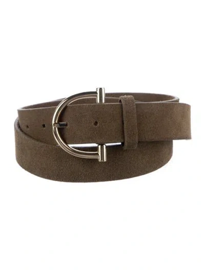 Pre-owned B-low The Belt Suede Waist Belt In Green