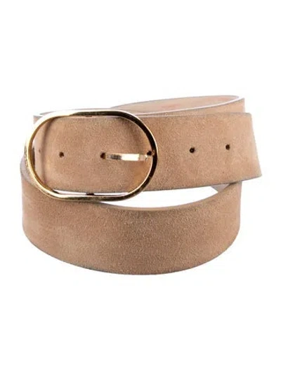 Pre-owned B-low The Belt Suede Waist Belt In Neutral