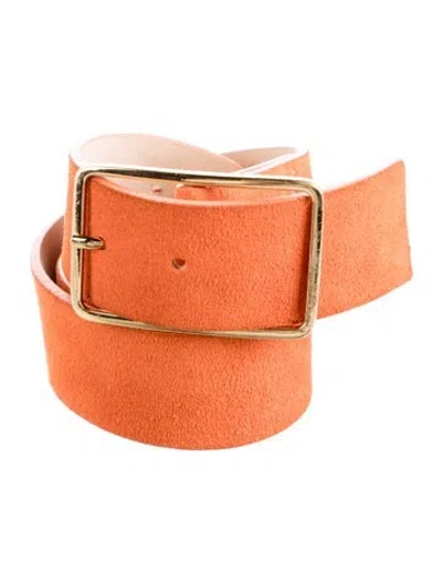 Pre-owned B-low The Belt Suede Waist Belt In Orange