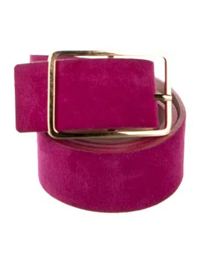 Pre-owned B-low The Belt Suede Waist Belt In Purple