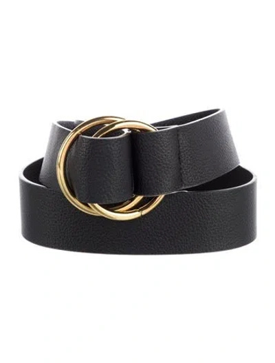 Pre-owned B-low The Belt Vegan Leather Waist Belt In Black/gold