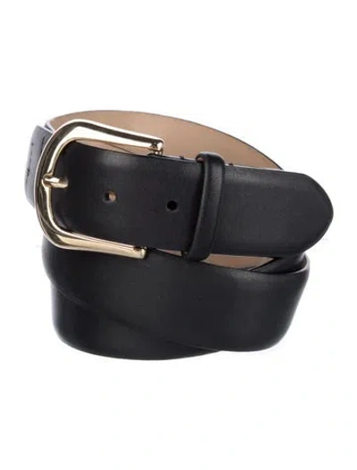 Pre-owned B-low The Belt Wide Leather Belt In Black