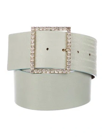 Pre-owned B-low The Belt Wide Leather Belt In Blue