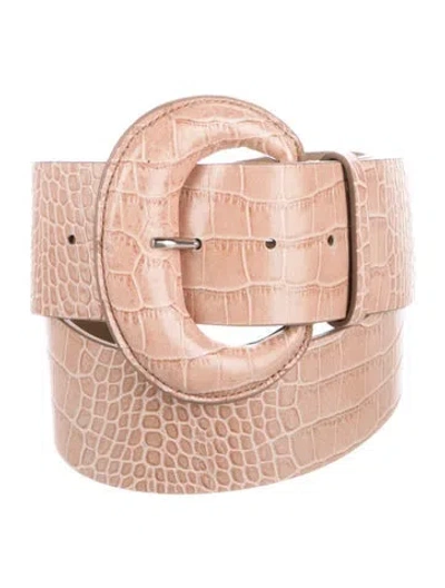Pre-owned B-low The Belt Wide Leather Belt In Brown