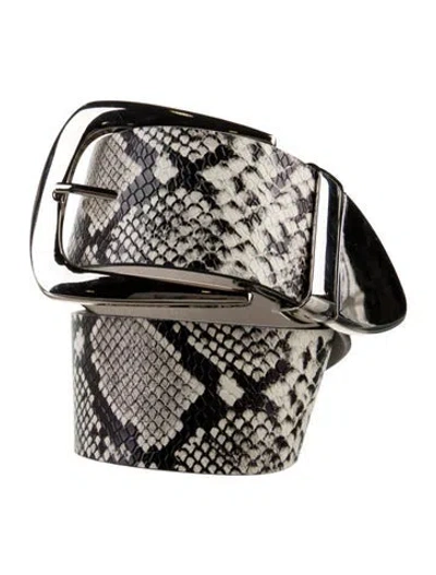 Pre-owned B-low The Belt Wide Snakeskin Belt In Multi