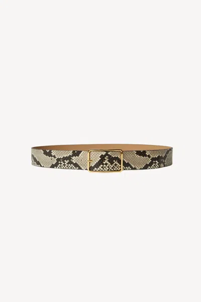 B-low The Belt Women's Milla Python Belt In White, Gold In Brown