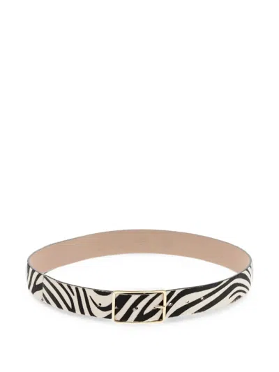 B-low The Belt Zebra-print Pony-hair Belt In Animal Print