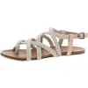 Blowfish 4 Earth Womens Woven Metallic Ankle Strap In White