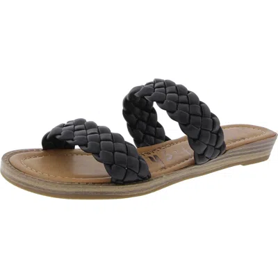 Blowfish Bolley Womens Slip On Woven Slide Sandals In Multi