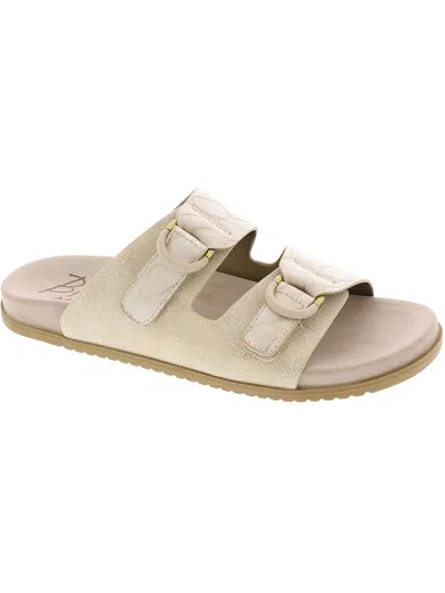 Blowfish Cardinal Womens Adjustable Casual Slide Sandals In White