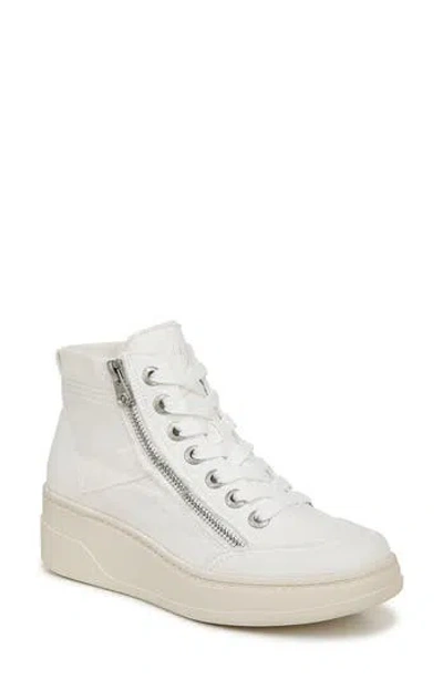 Blowfish Footwear Camden Wedge Sneaker In White Canvas