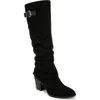 Blowfish Footwear Carefree Knee High Boot In Black Microfiber