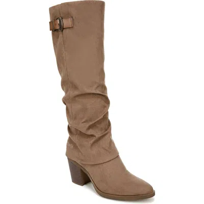 Blowfish Footwear Carefree Knee High Boot In Taupe Microfiber