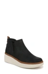 Blowfish Footwear Charming Platform Wedge Chelsea Boot In Black Faux Leather